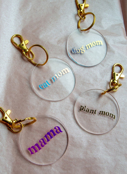 Cat Mom Acrylic Keychain