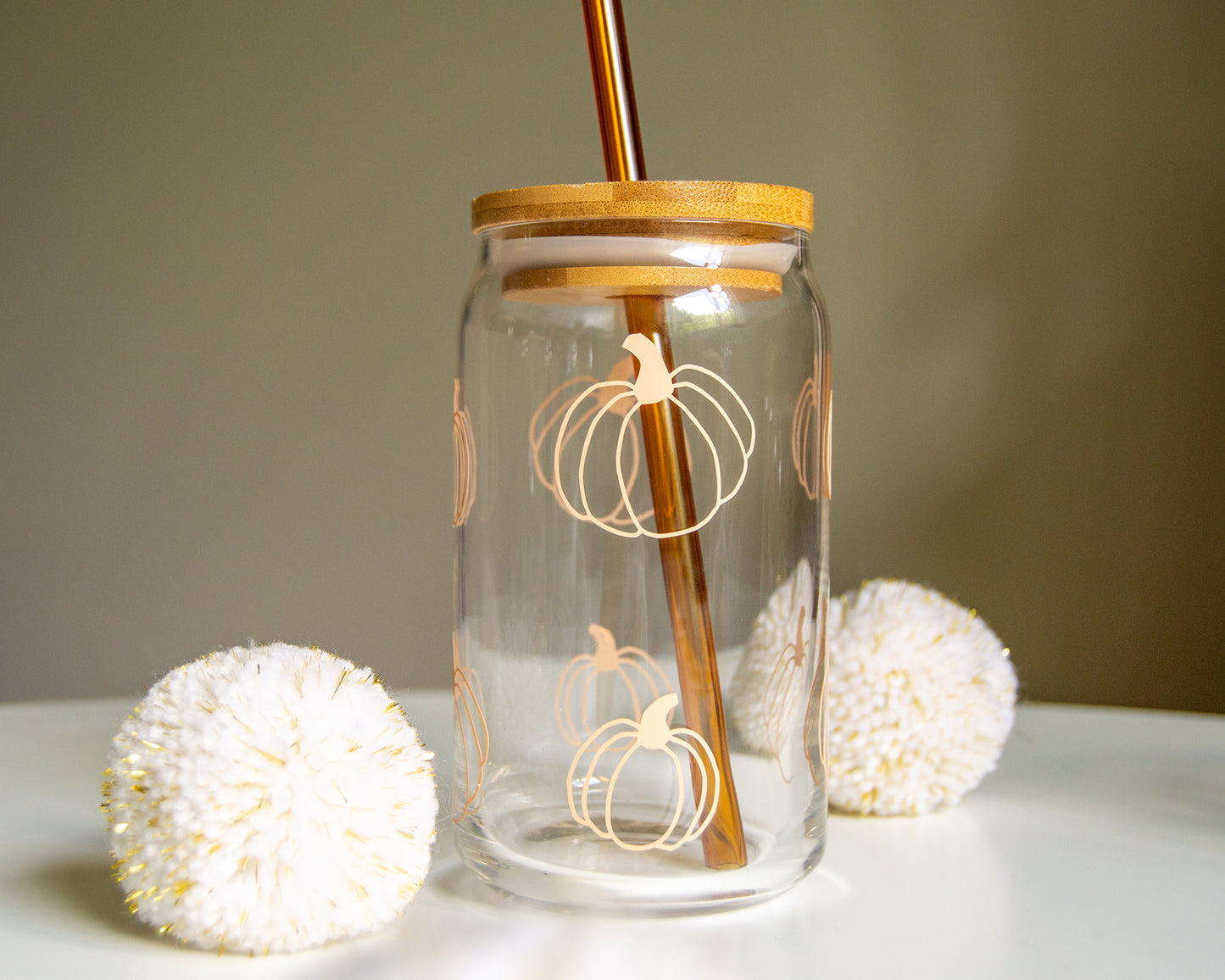 Amber Reusable Glass Straw