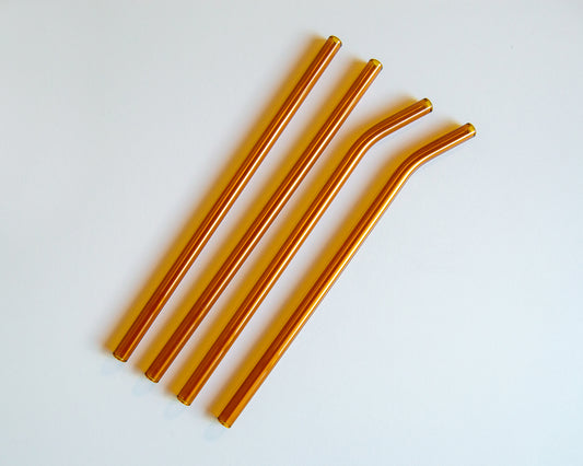 Amber Reusable Glass Straw
