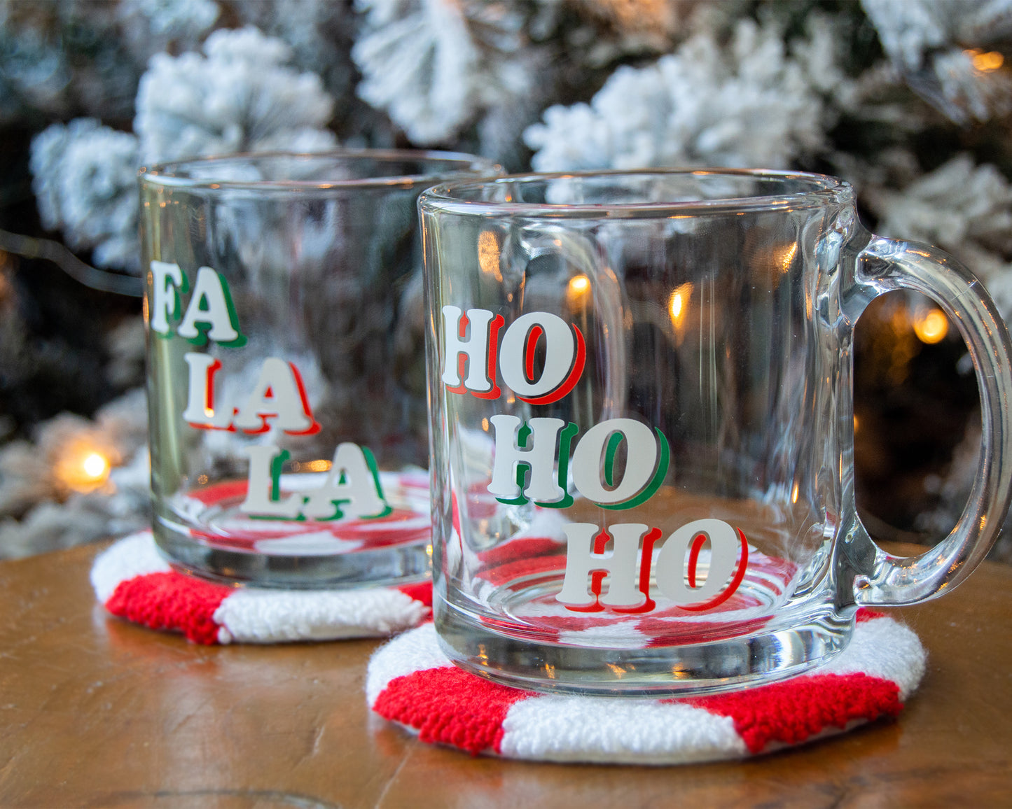 HoHoHo + FaLaLa Christmas Mugs