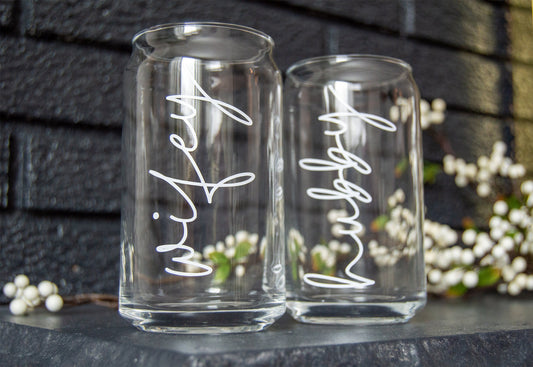 Hubby + Wifey Customized Wedding Glasses