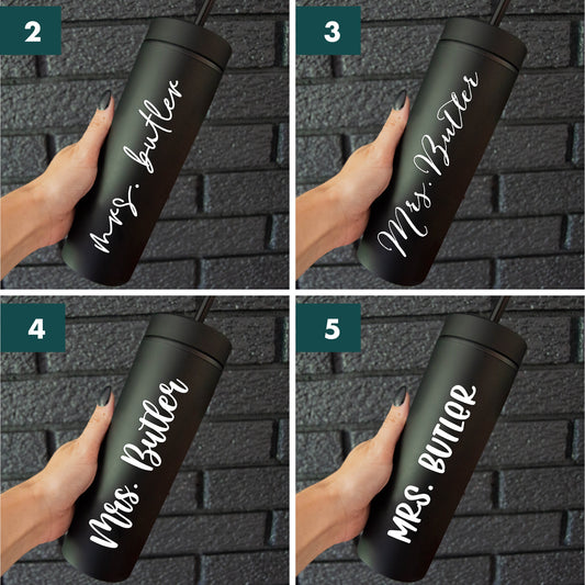 Personalized Matte Black Tumbler