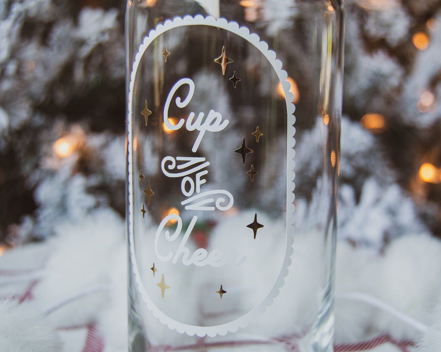 Cup of Cheer Can Shape Glass