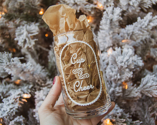 Cup of Cheer Can Shape Glass