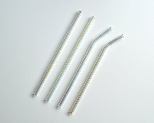 Iridescent Reusable Glass Straw
