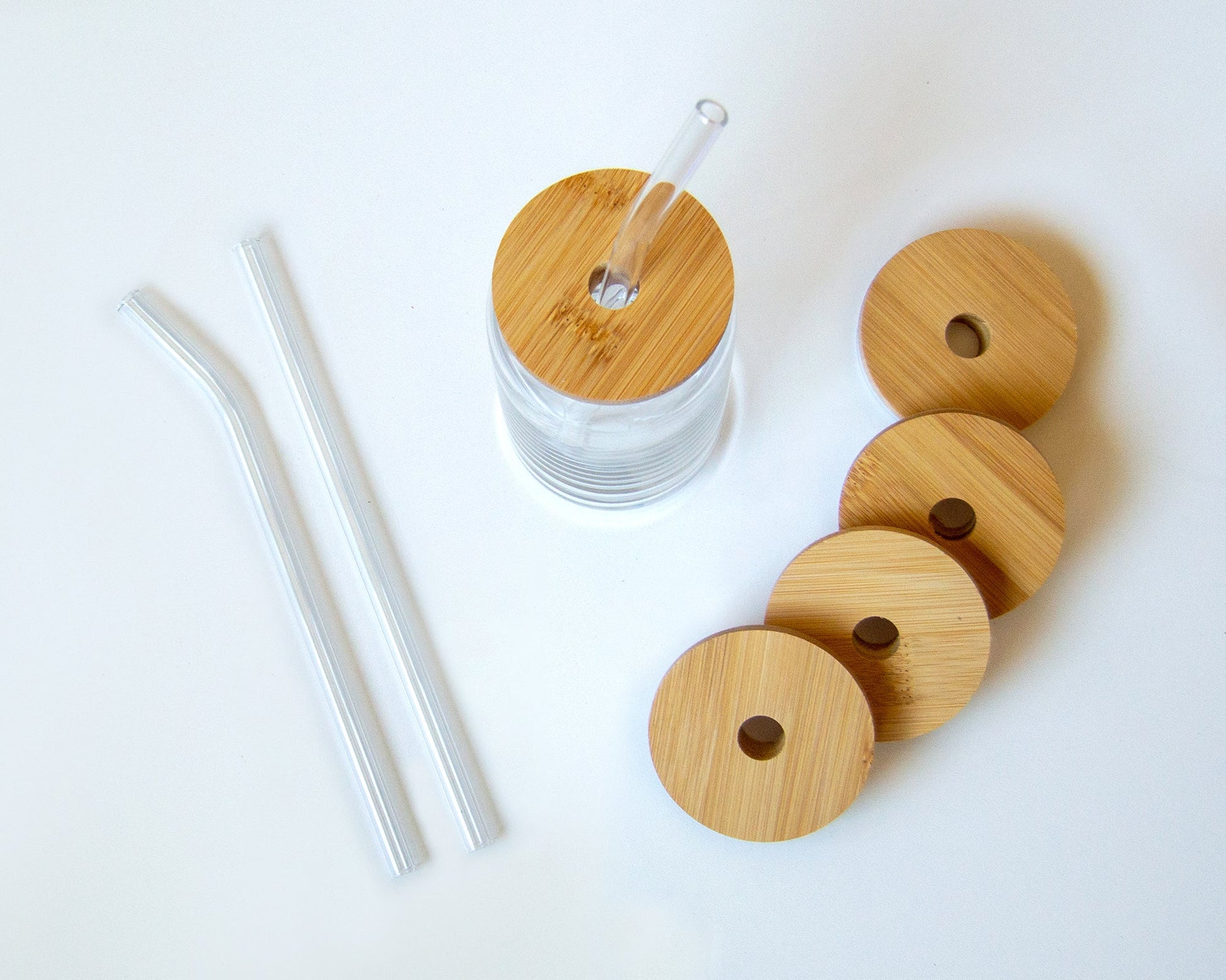 Bamboo Lid and Glass Straw for Can Glasses – Carver Junk Company