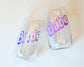 Bride + Babe Glass Can Cups