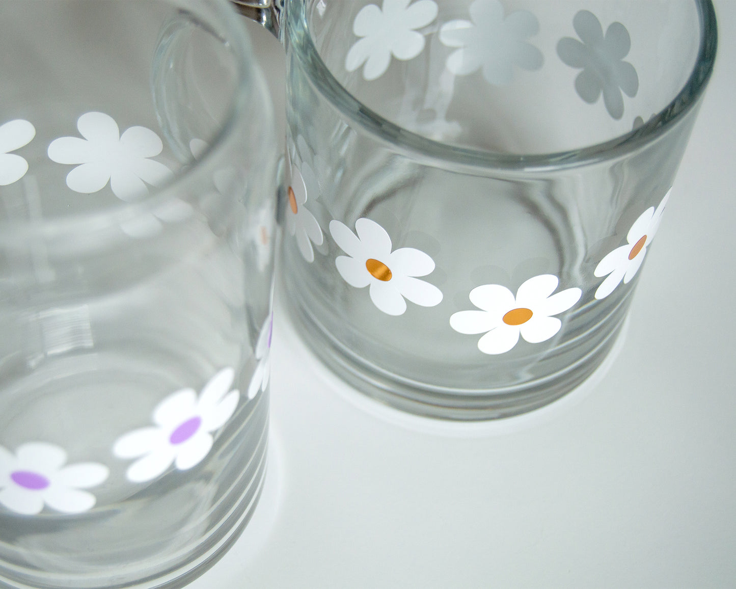 Daisy Clear Glass Mug