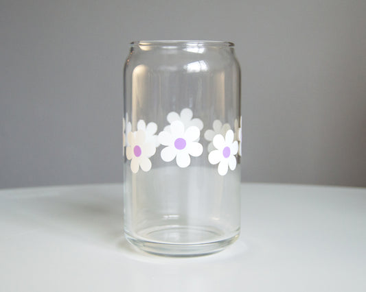 Daisy Beer Can Glass