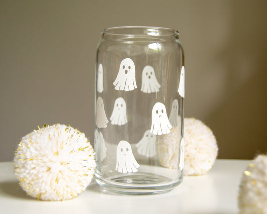Ghostie Pattern Can Glass
