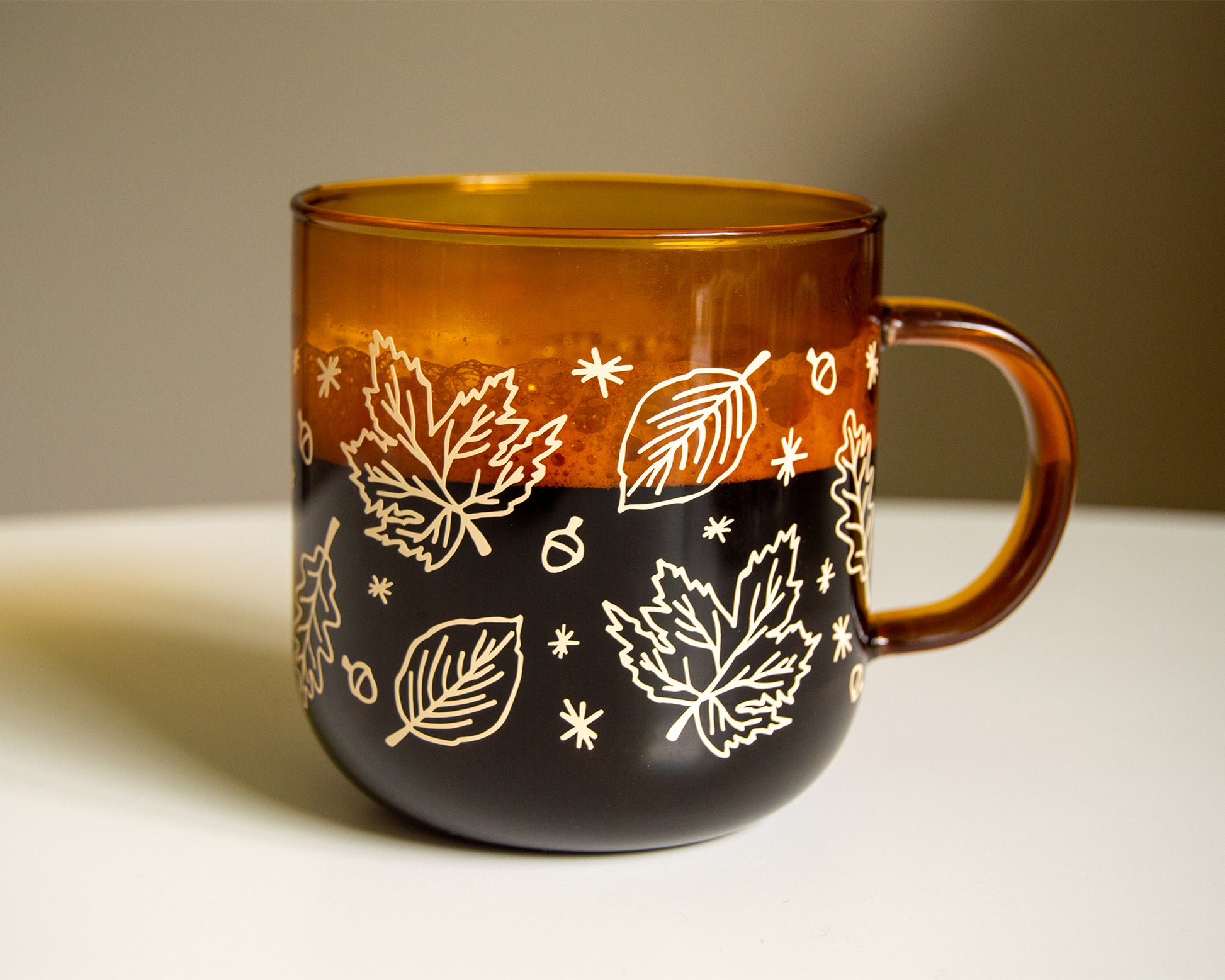 Glass Mug Personalized Glass Coffee Mugs Fall Mug Holiday Mugs