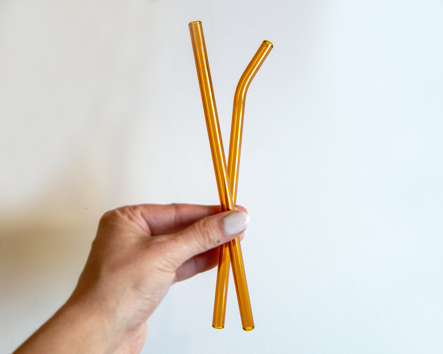 Amber Reusable Glass Straw