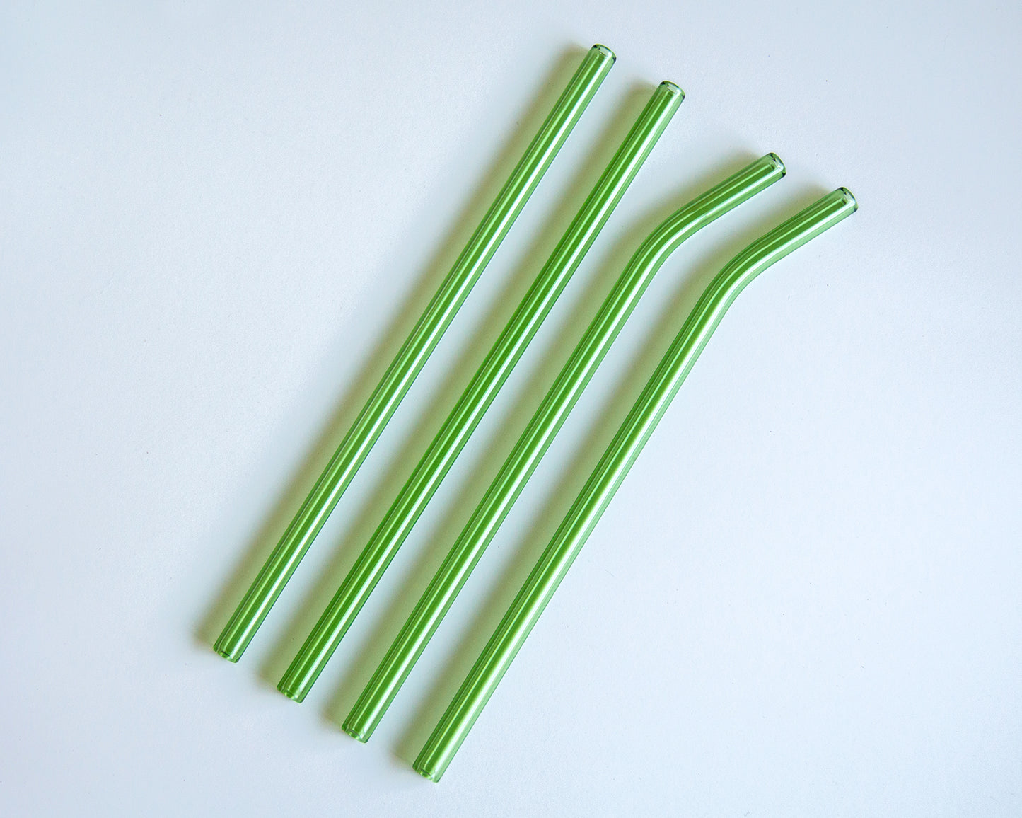 Green Reusable Glass Straw