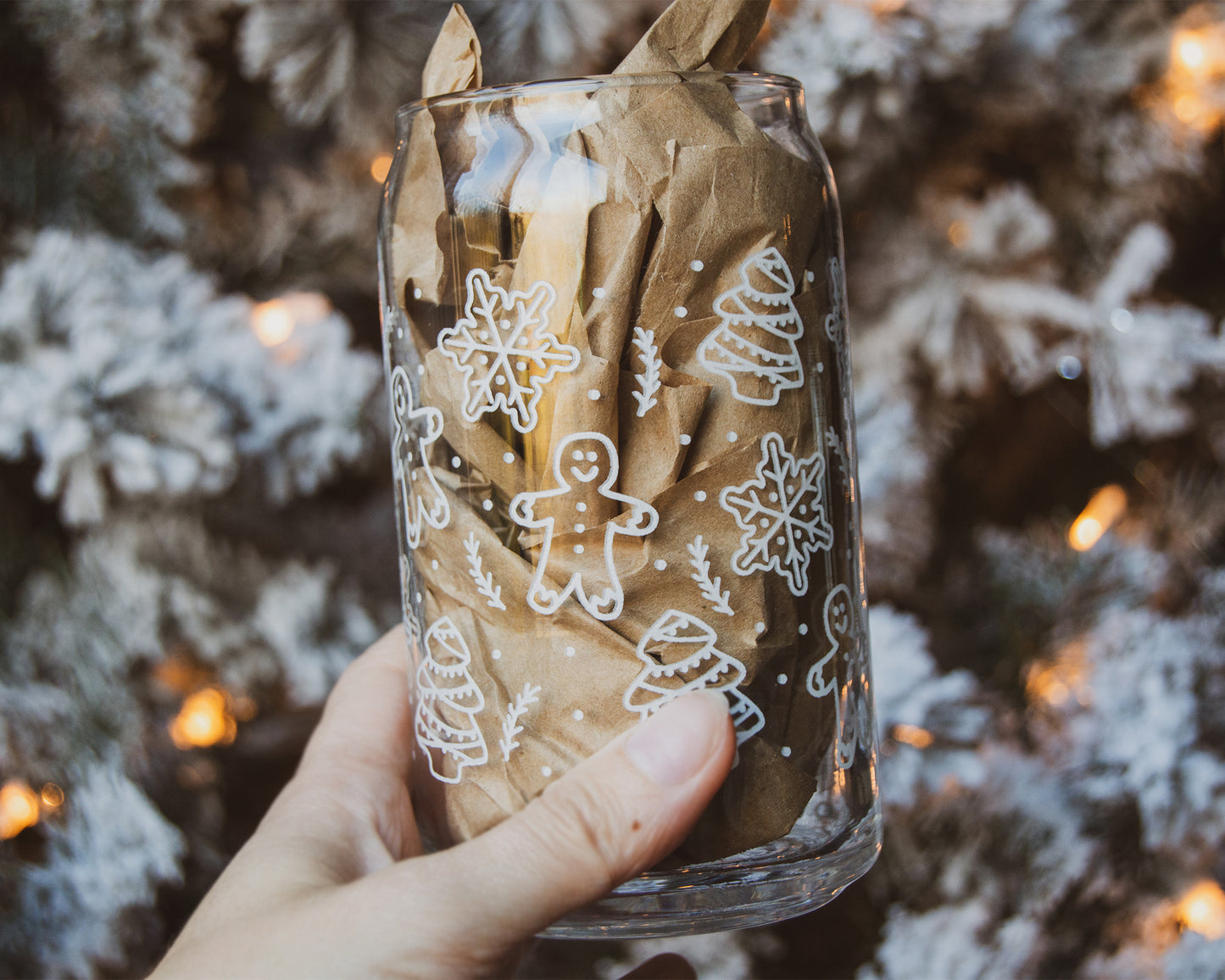 Santa’s Cookies Pattern Can Shape Glass