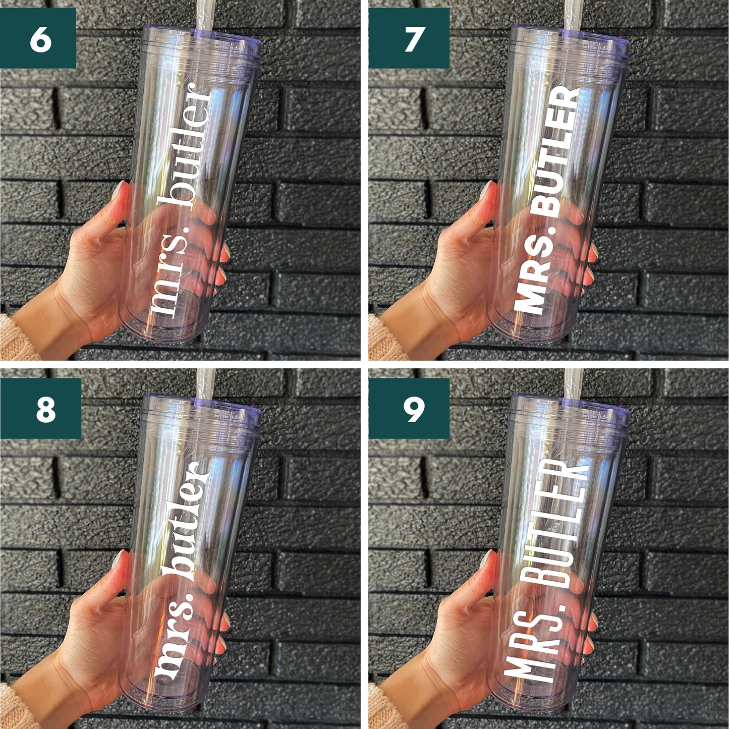 Personalized Plastic Clear Tumbler with Straw - Perfect Gift!