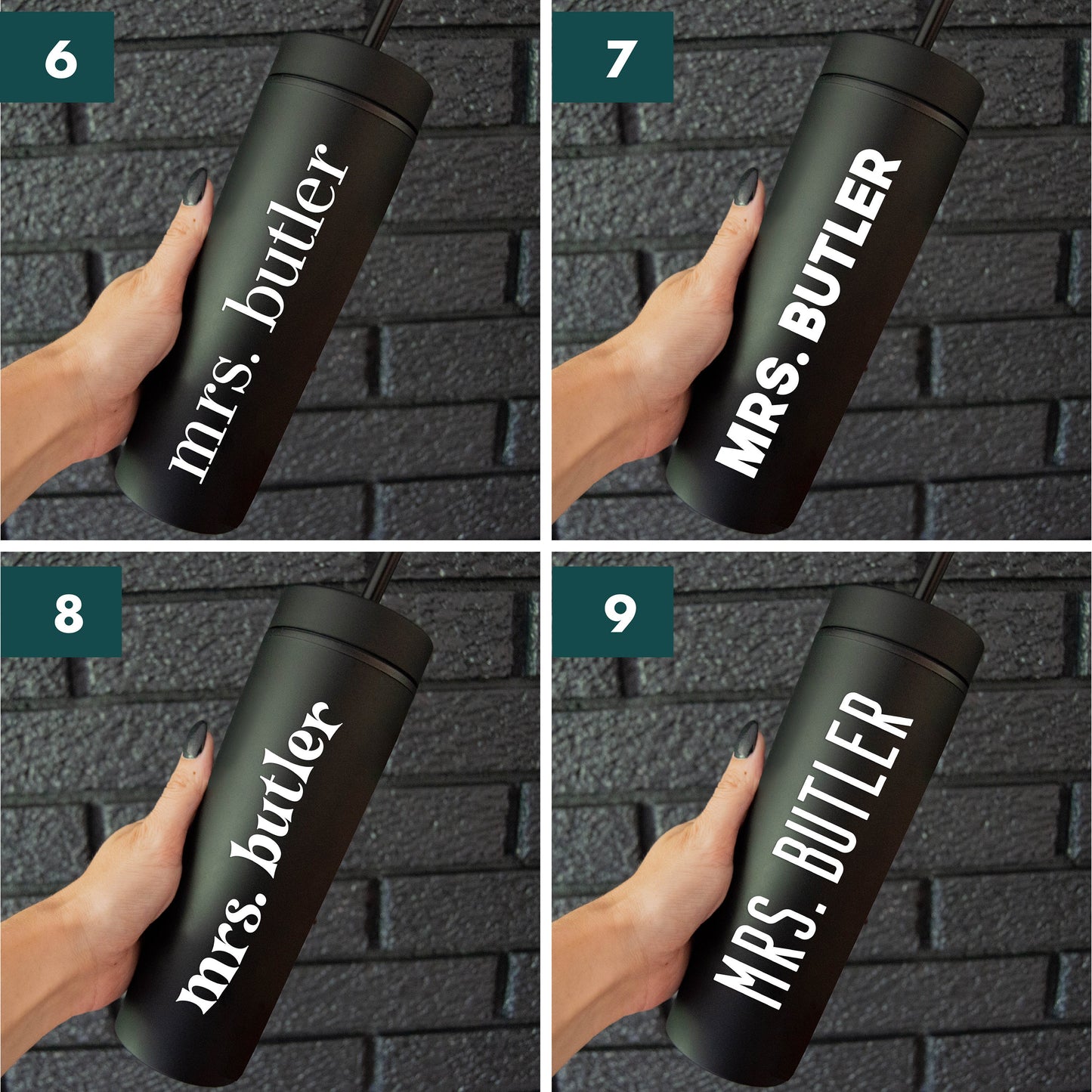 Personalized Matte Black Tumbler