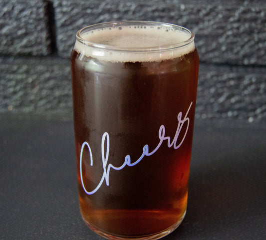 Cheers Can Shaped Glass