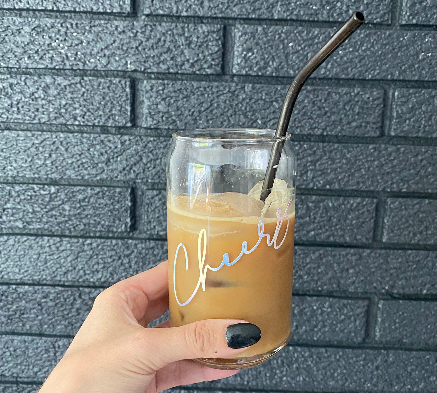 Reusable Black and Gold Stainless Steel Straws