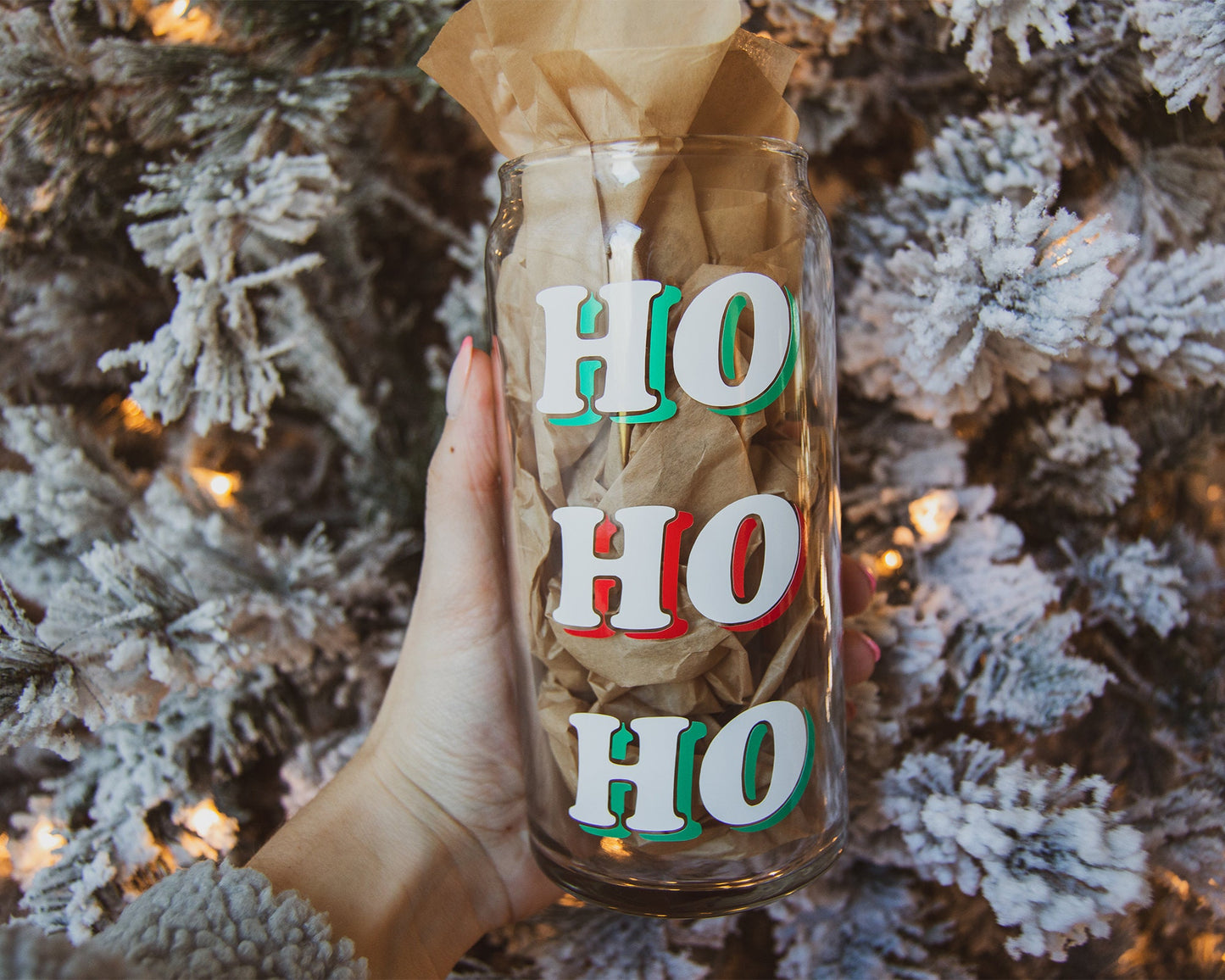 HoHoHo + FaLaLa Beer Can Glasses