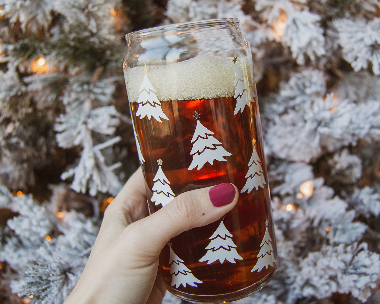 Christmas Tree Pattern Can Shape Glass