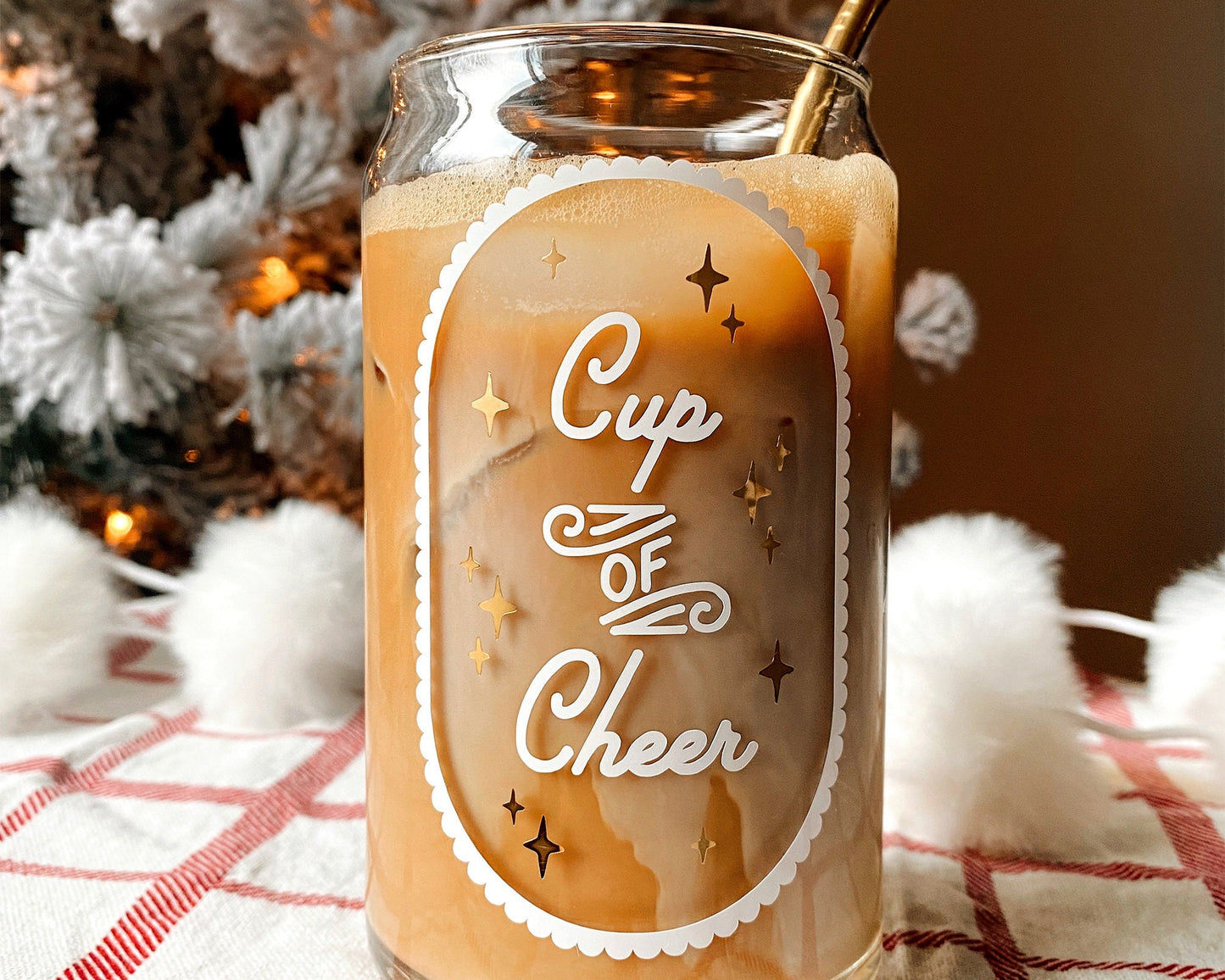 Cup of Cheer Can Shape Glass