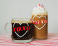 XOXO Heart Beer Can Glass